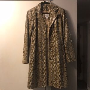Vintage faux snake skin trench coat